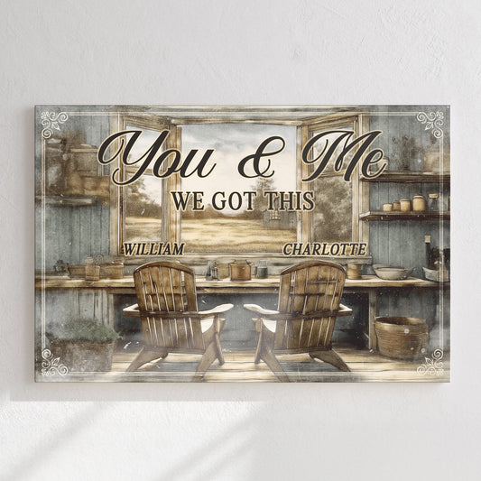 Farmhouse Themed We Got This Couple Sign - Image by Tailored Canvases