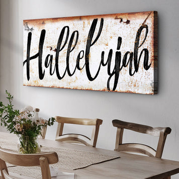 Rustic Hallelujah Faith Sign