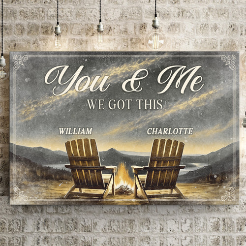 Camping Themed We Got This Couple Sign - Image by Tailored Canvases