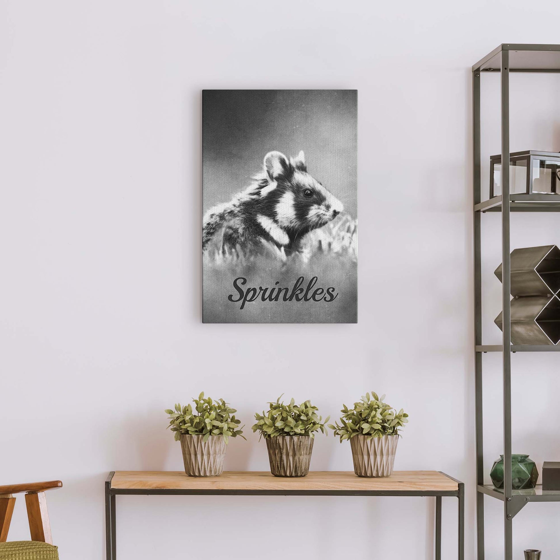Hamster Monochrome Sign  - Image by Tailored Canvases