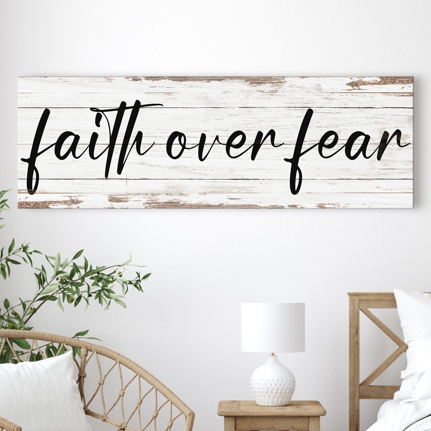 Faith Over Fear Faith Sign III