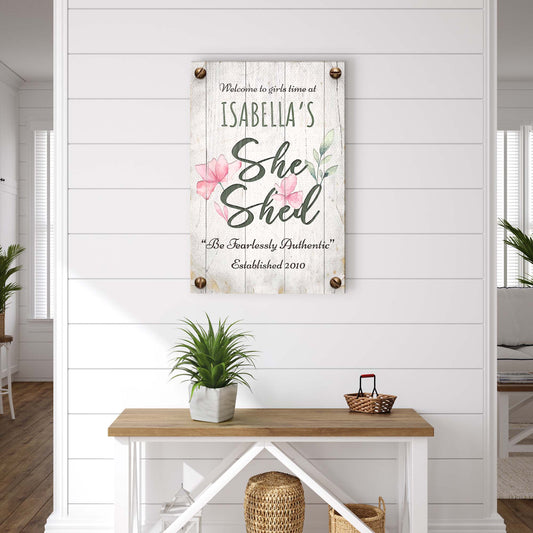 She Shed Sign IV - Imaged by Tailored Canvases
