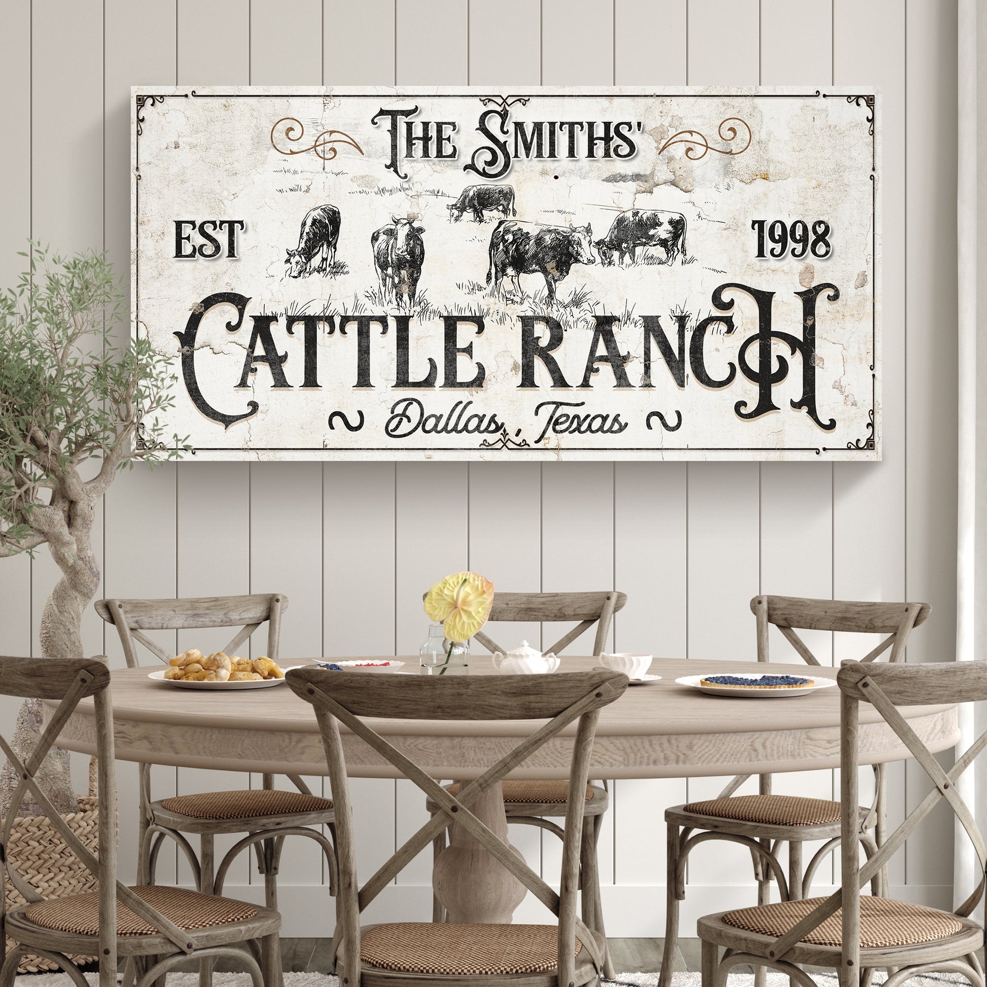 Branded Cattle Ranch Sign III Style 1 - Image by Tailored Canvases