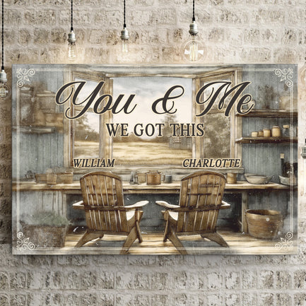 Farmhouse Themed We Got This Couple Sign - Image by Tailored Canvases