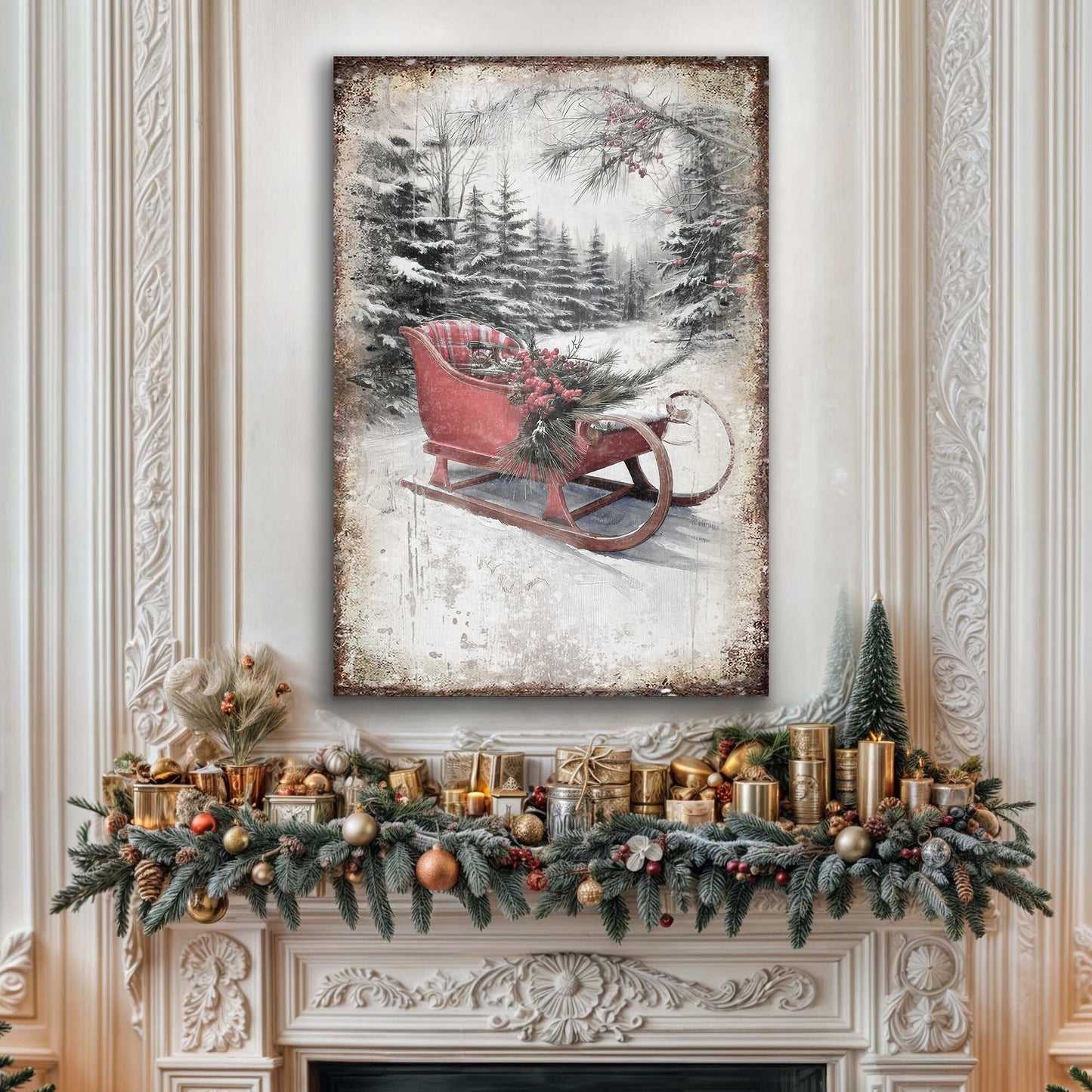 Vintage Christmas Bells Wall Art II