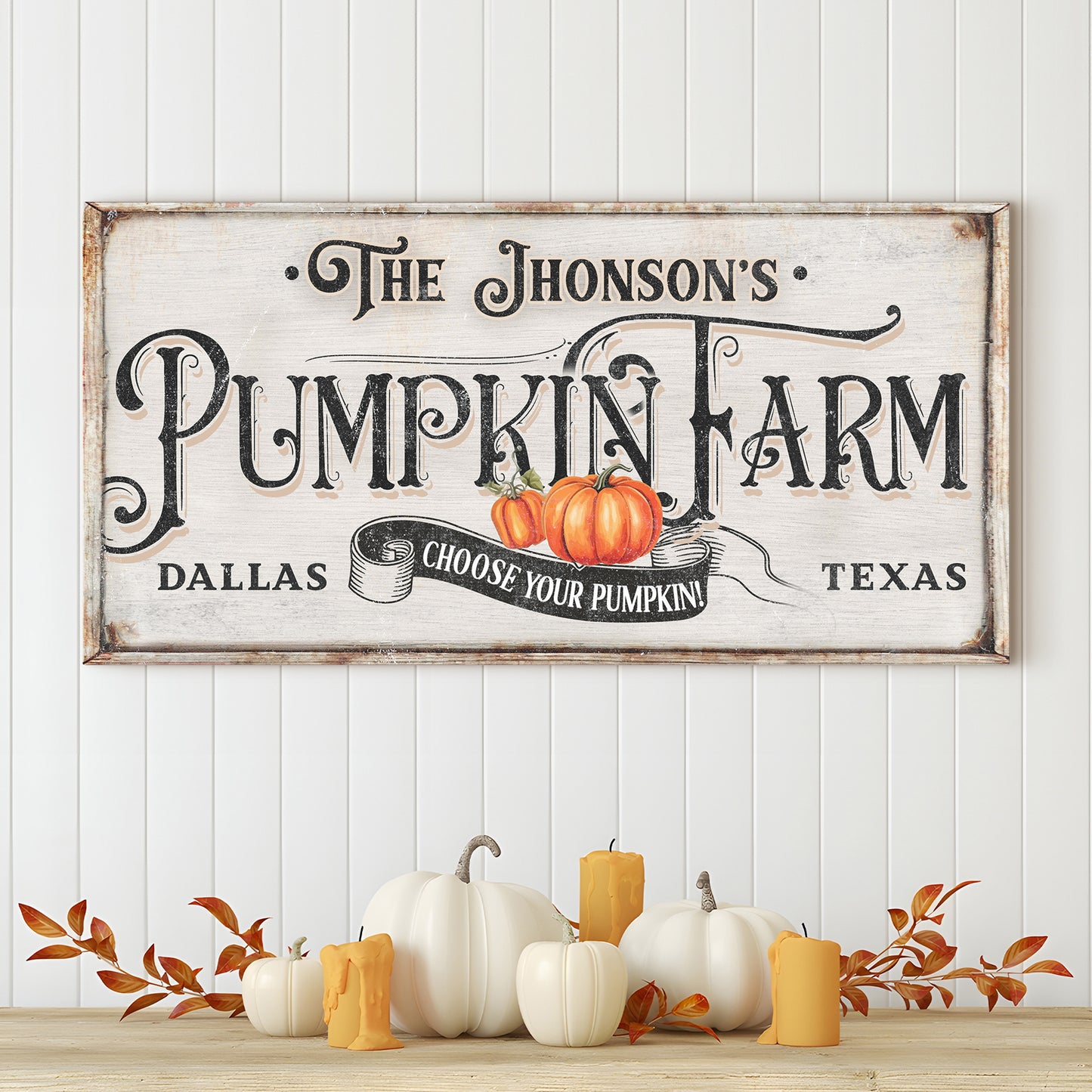 Family Pumpkin Farm Sign