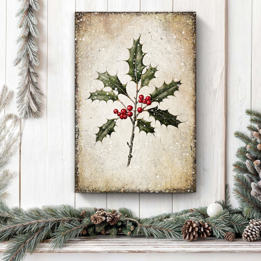 Christmas Holly Wall Art II | Image by Tailored Canvases
