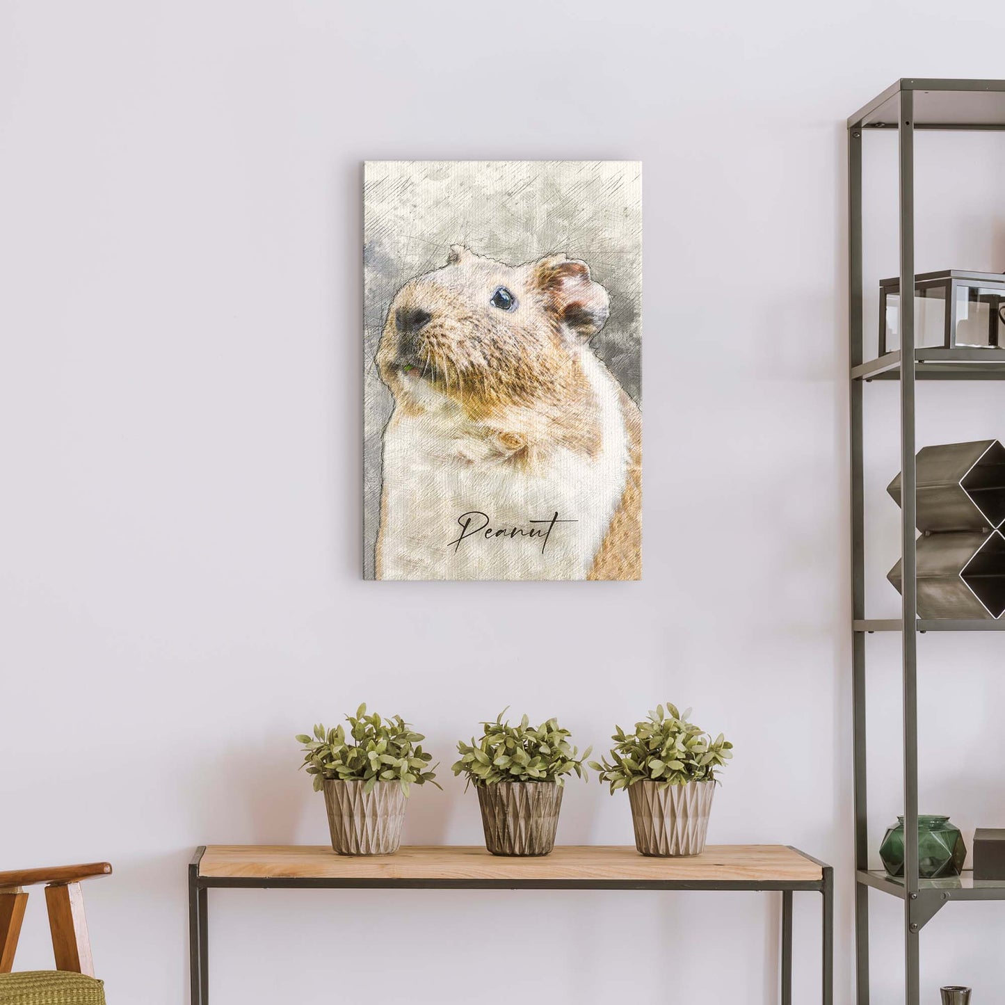Hamster Pencil Sketch Sign  - Image by Tailored Canvases