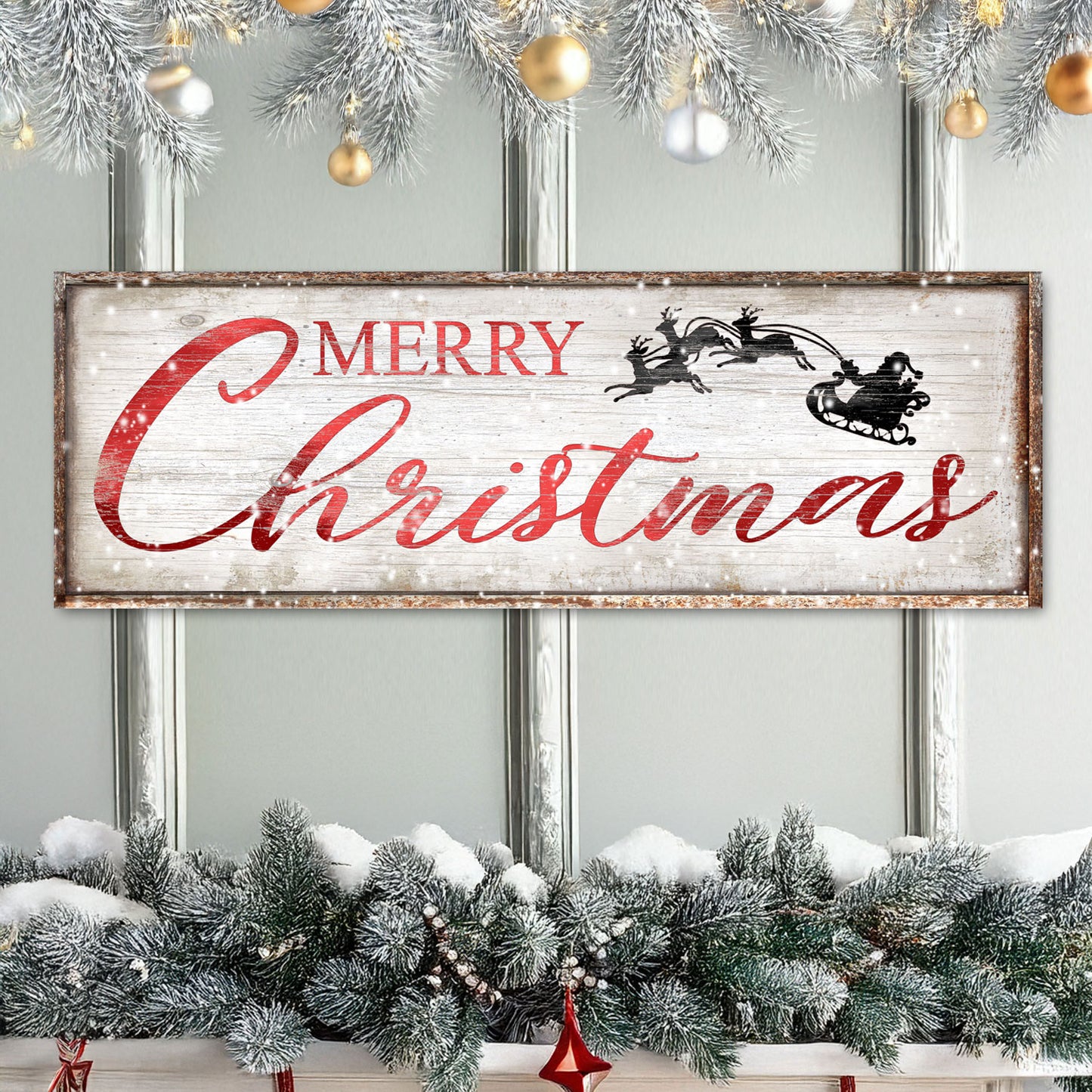 Vintage Merry Christmas Sign