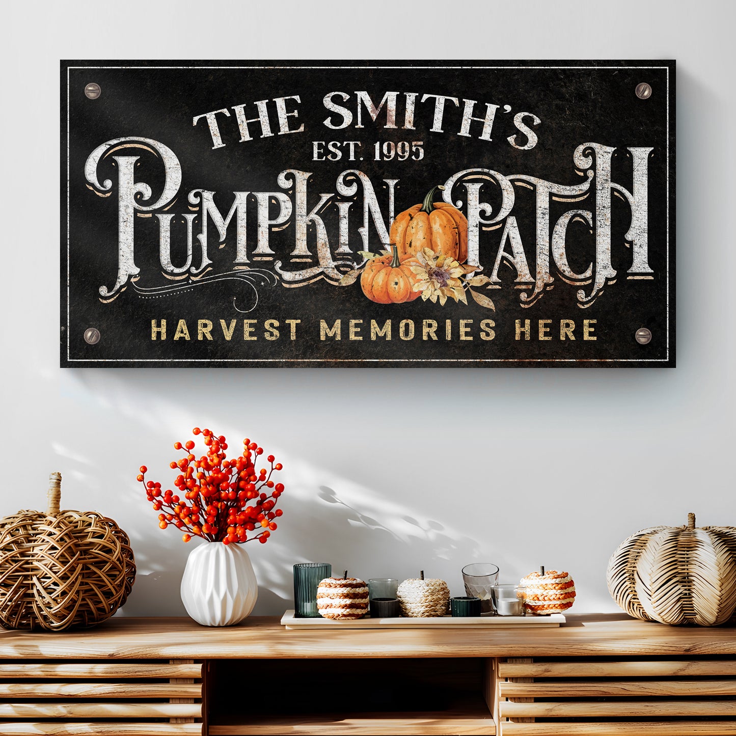 Harvest Memories Here Pumpkin Patch Sign