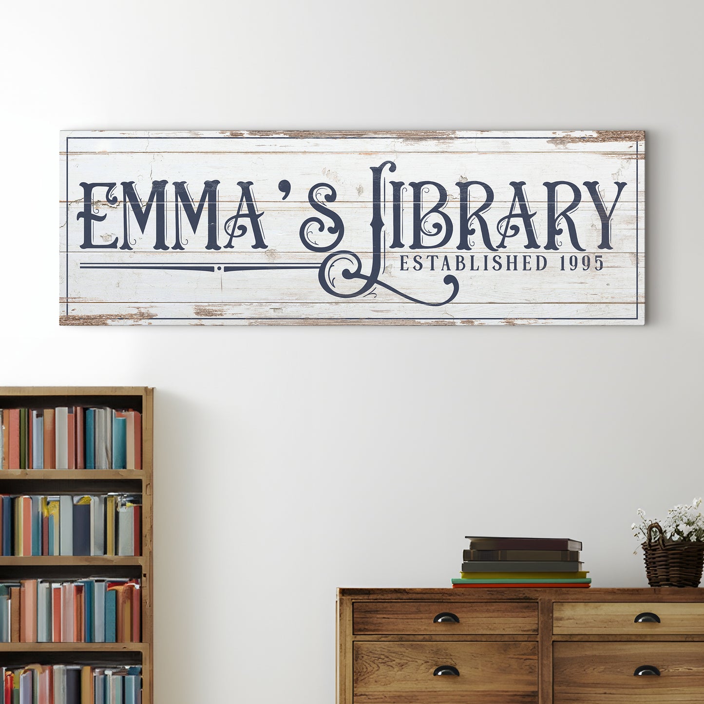 Personalized Library Sign II