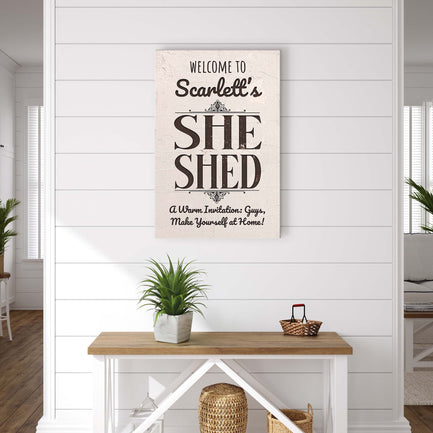 She Shed Sign - Imaged by Tailored Canvases