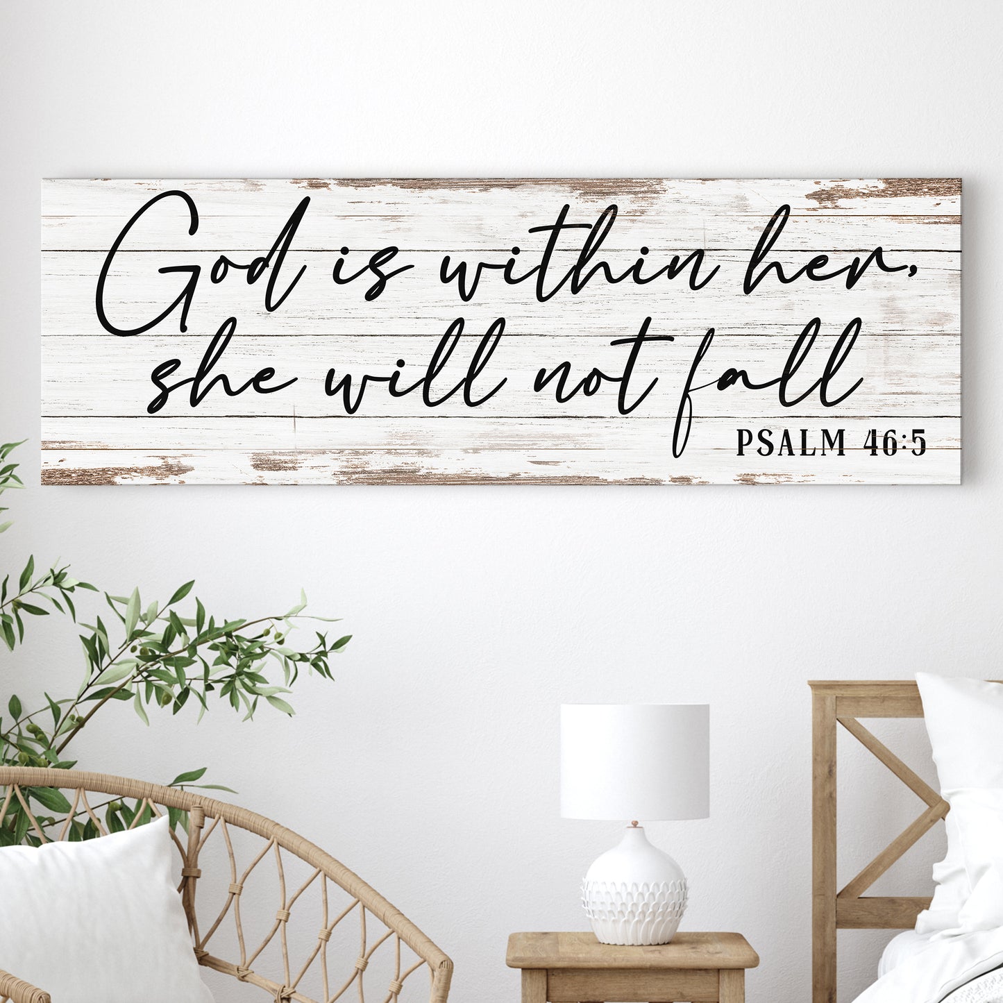 God Is Within Her She Will Not Fall Psalm 46:5 Faith Sign III