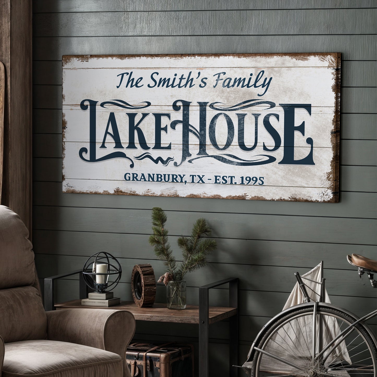 Lake House Sign VII Style 2 - Image by Tailored Canvases