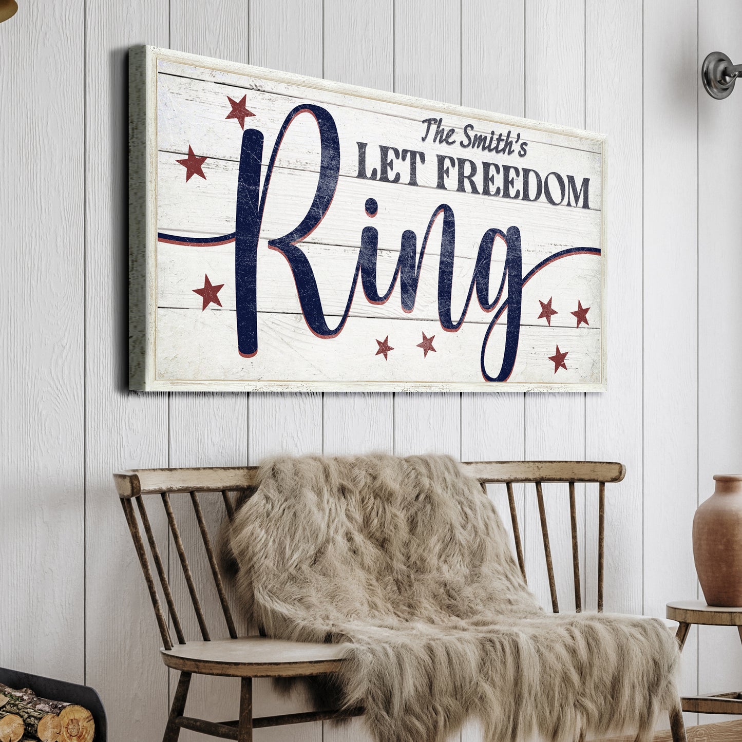 Let Freedom Ring Personalized Sign  - Image by Tailored Canvases