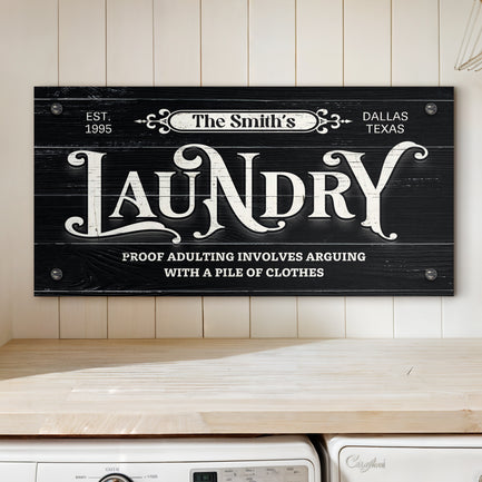 Laundry Room Sign VII Style 1 - Image by Tailored Canvases