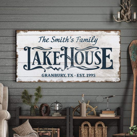 Lake House Sign VII - Image by Tailored Canvases