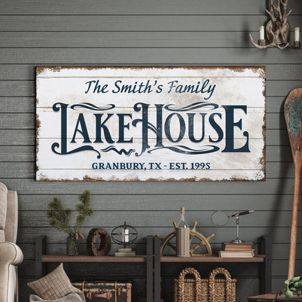 Lake House Sign VII  - Image by Tailored Canvases