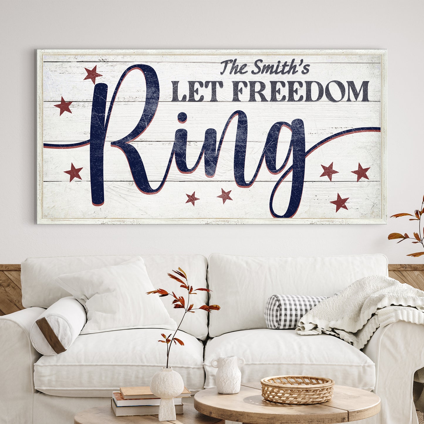 Let Freedom Ring Personalized Sign Style 2 - Image by Tailored Canvases