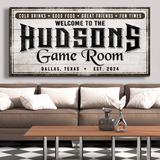 Personalized Game Room Sign IV - Image by Tailored Canvases