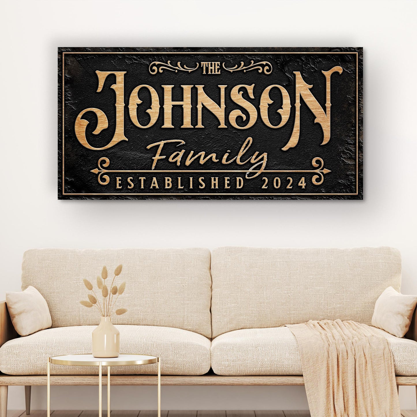 Personalized Family Sign X  - Image by Tailored Canvases