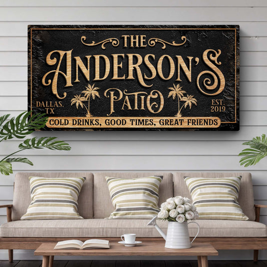 Personalized Patio Sign  - Image by Tailored Canvases