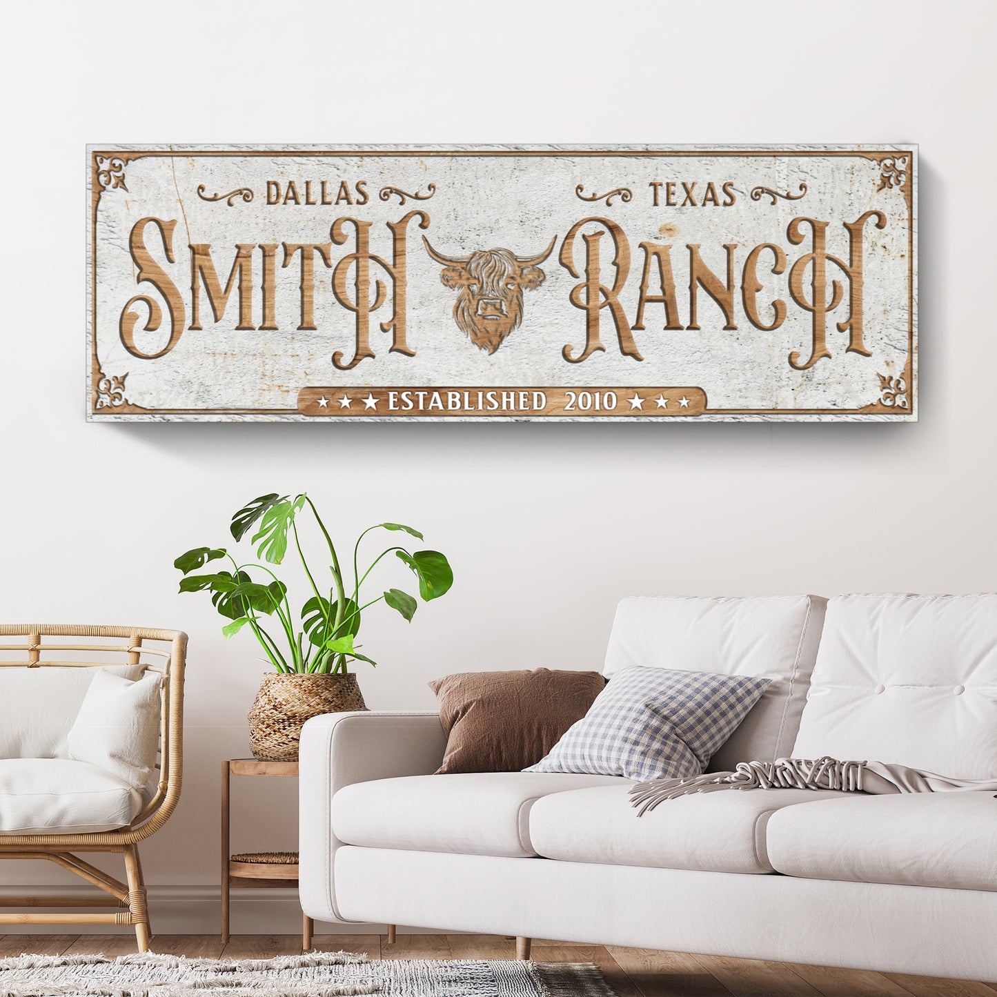 Personalized Cattle Ranch Sign II  - Image by Tailored Canvases