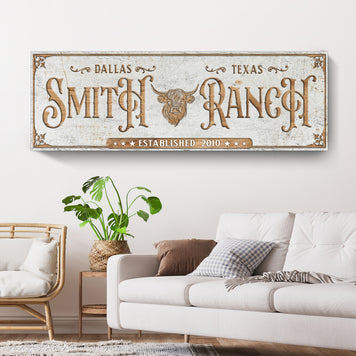 Personalized Cattle Ranch Sign II