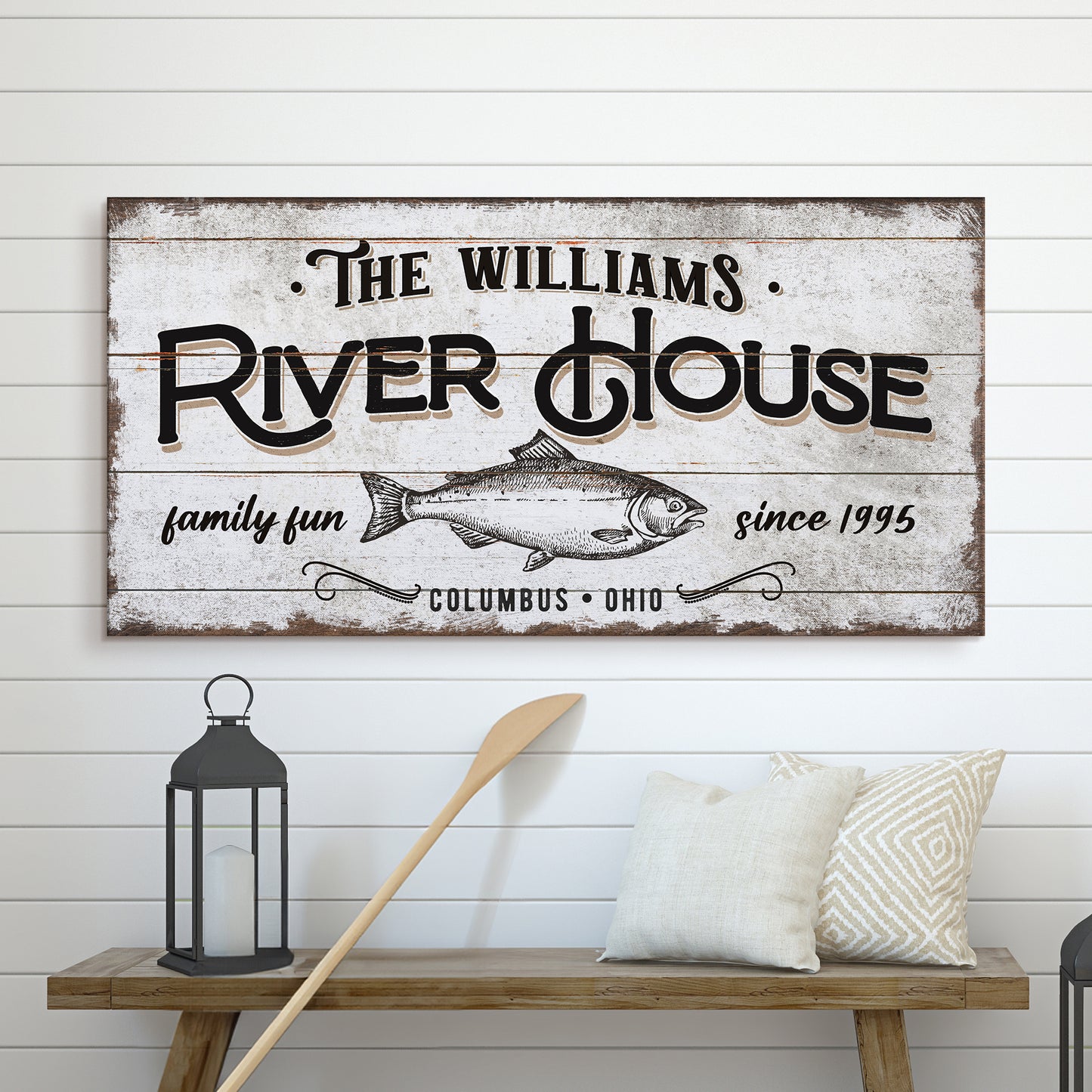 Personalized River House Sign  - Image by Tailored Canvases