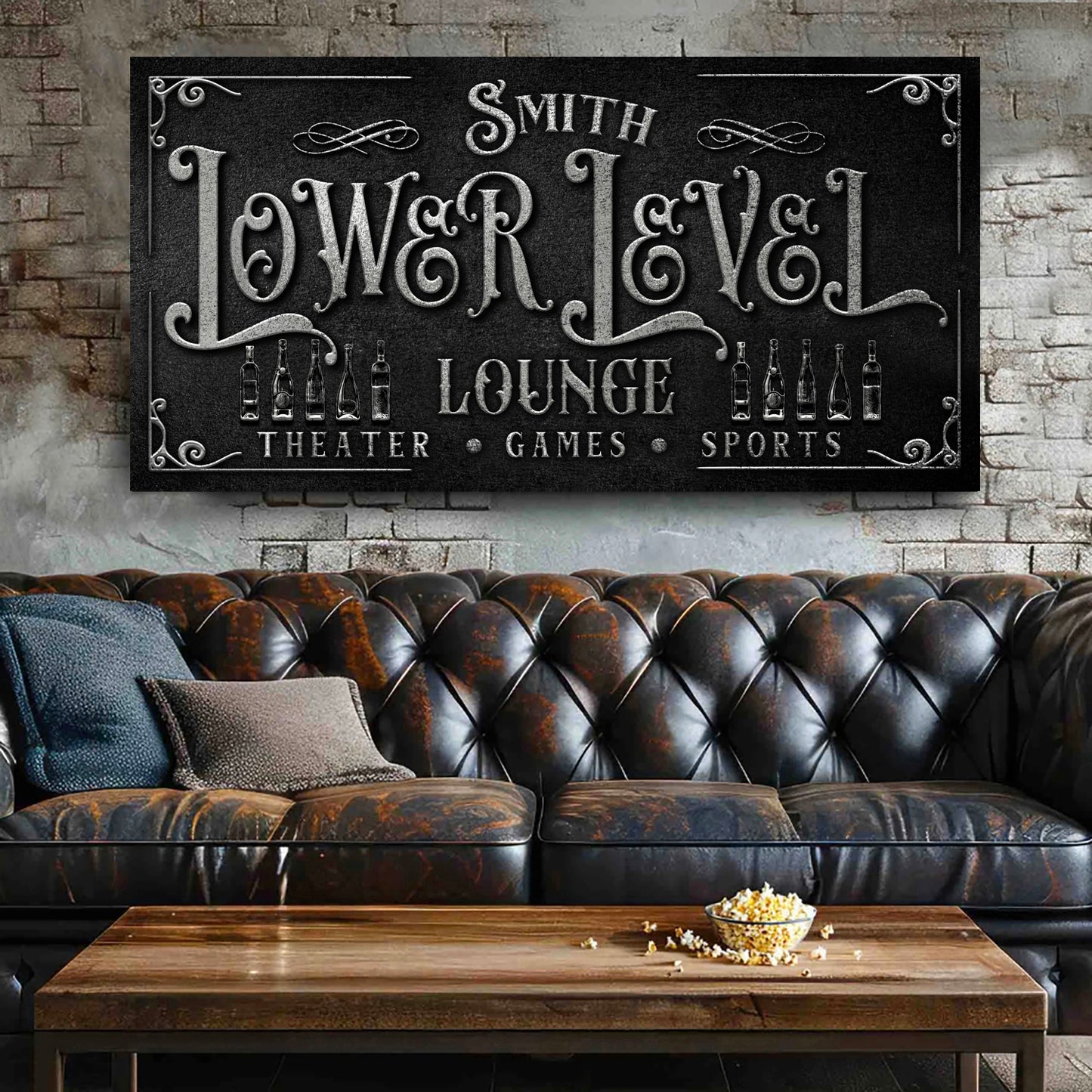 Personalized Lower Level Sign Style 1 - Image by Tailored Canvases