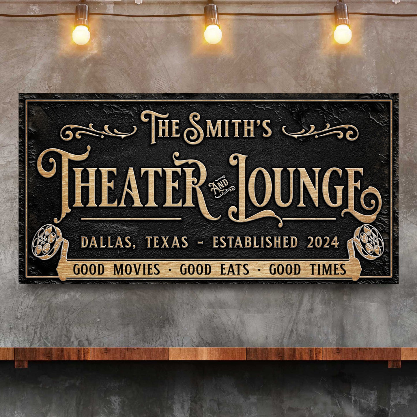 Personalized Theater Sign II  - Image by Tailored Canvases