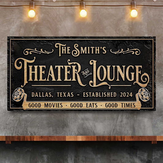 Personalized Theater Sign II  - Image by Tailored Canvases