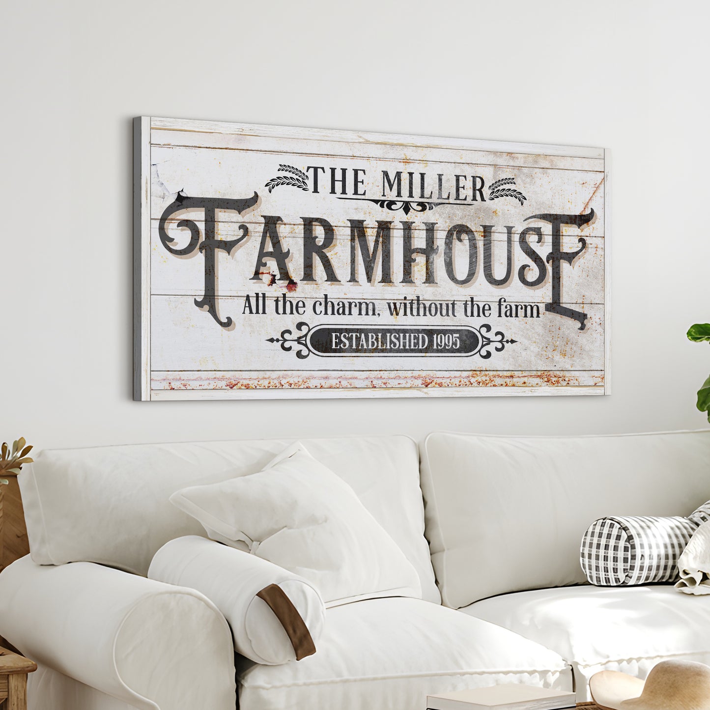 Personalized Farmhouse Sign II Style 2 - Image by Tailored Canvases