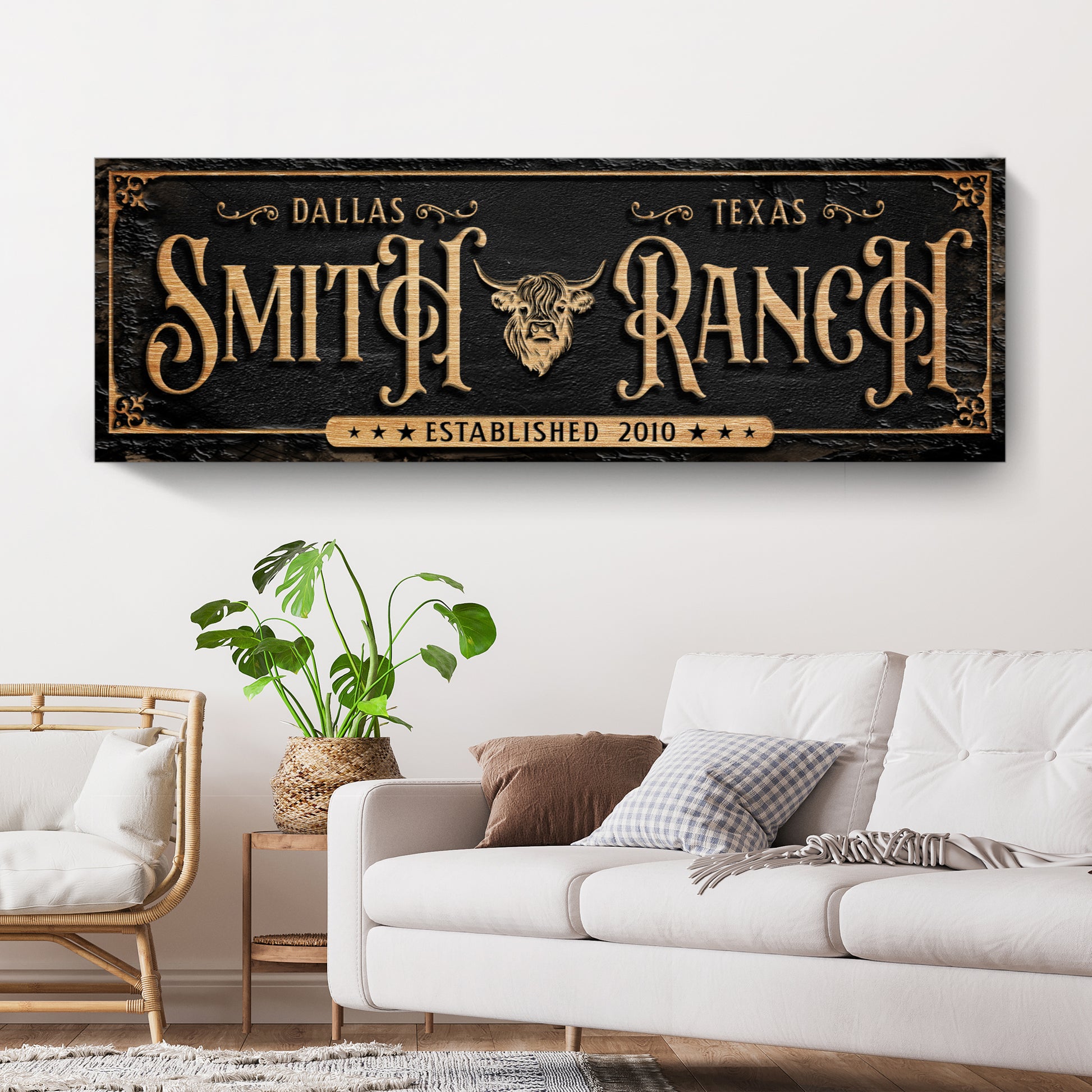 Personalized Cattle Ranch Sign  - Image by Tailored Canvases