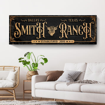 Personalized Cattle Ranch Sign