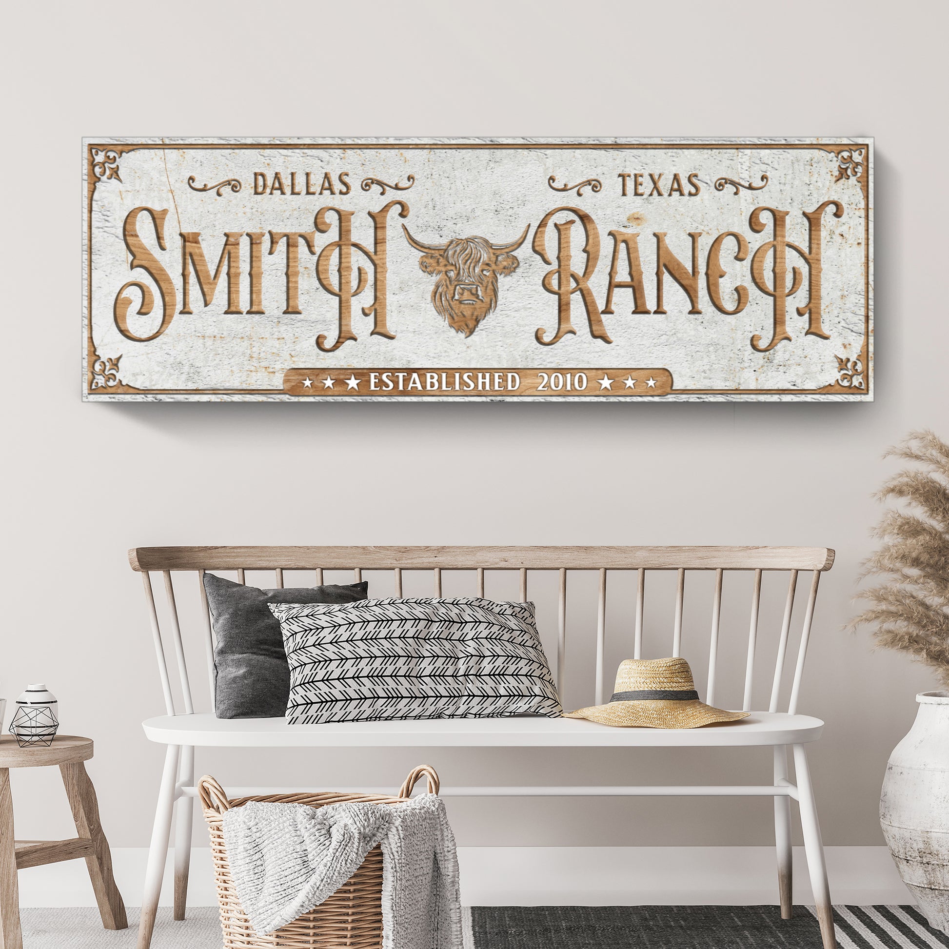 Personalized Cattle Ranch Sign II Style 1 - Image by Tailored Canvases