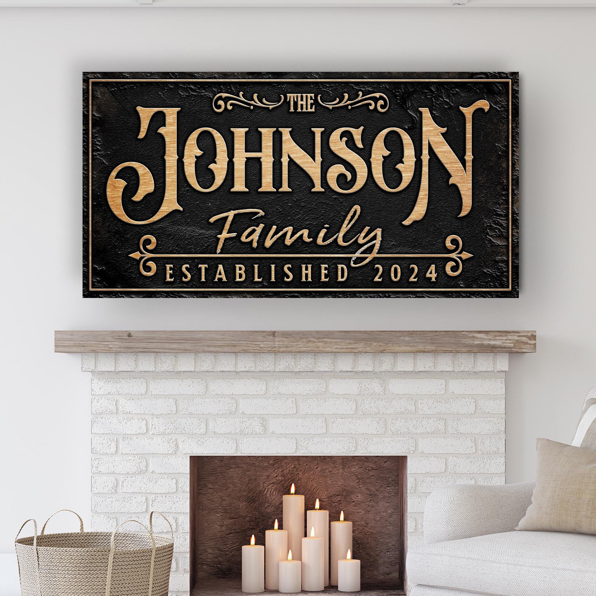 Personalized Family Sign X Style 1 - Image by Tailored Canvases