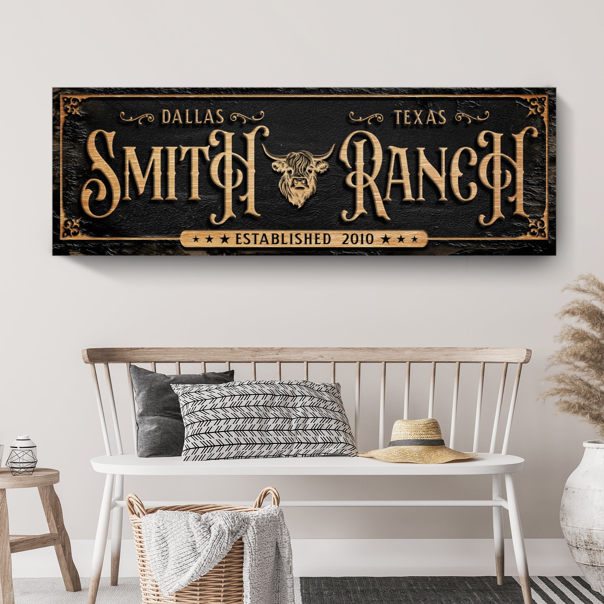 Personalized Cattle Ranch Sign Style 1 - Image by Tailored Canvases