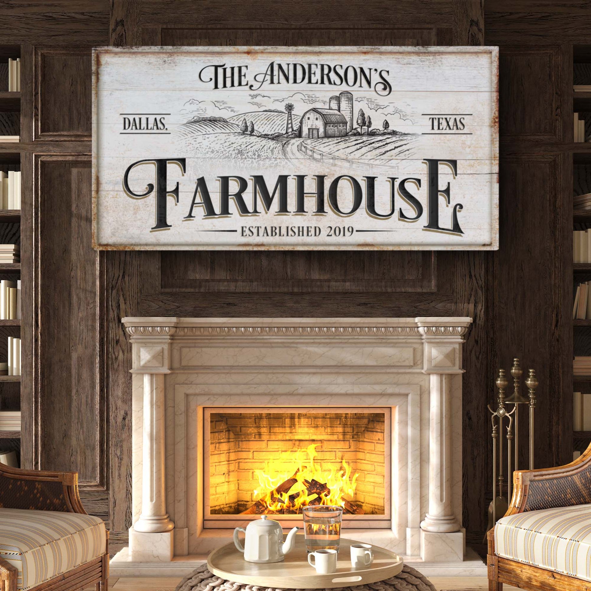 Personalized Farmhouse Sign Style 2 - Image by Tailored Canvases