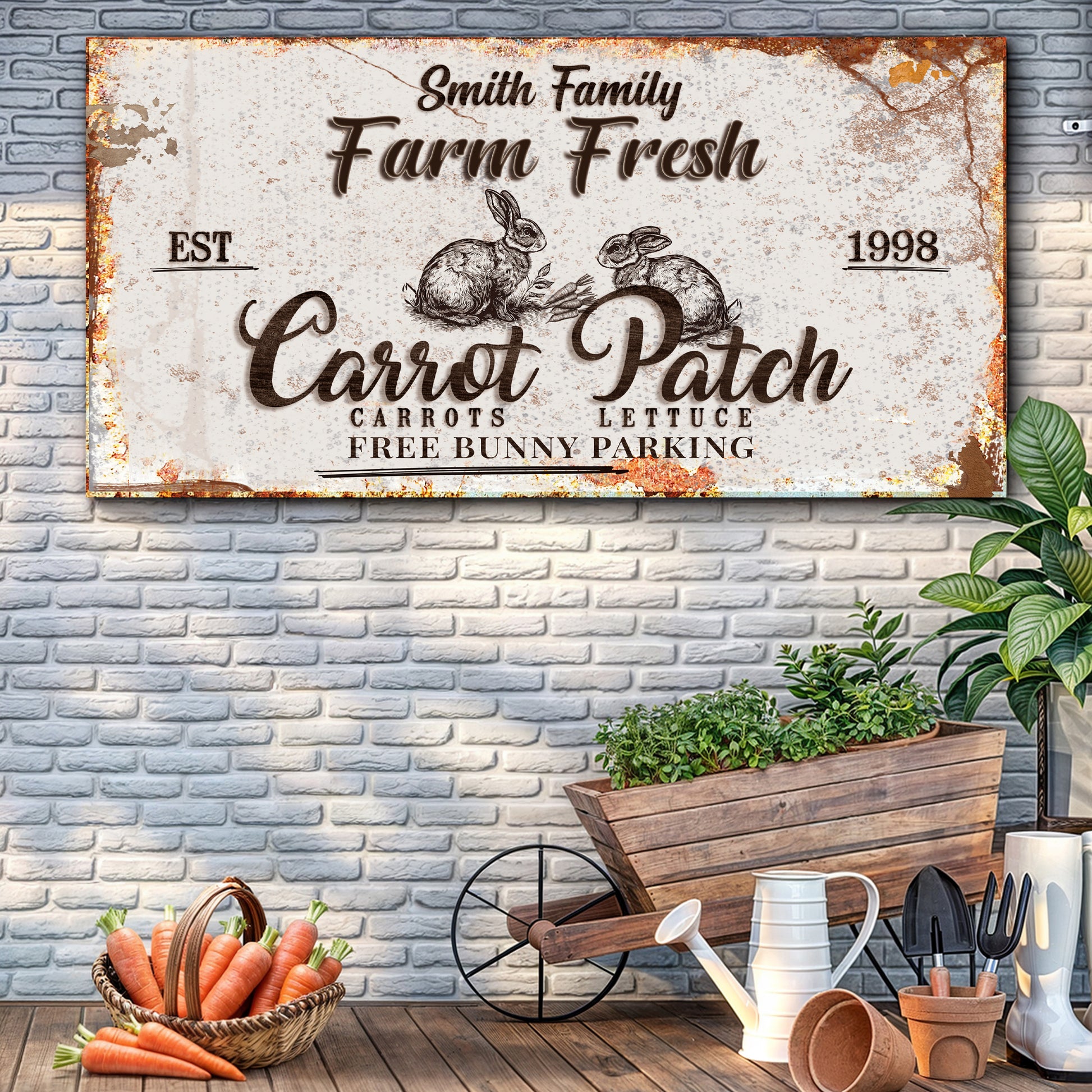 Carrot Patch Easter Sign IV Style 1 - Image by Tailored Canvases