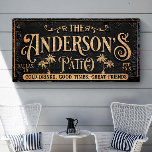 Personalized Patio Sign - Image by Tailored Canvases
