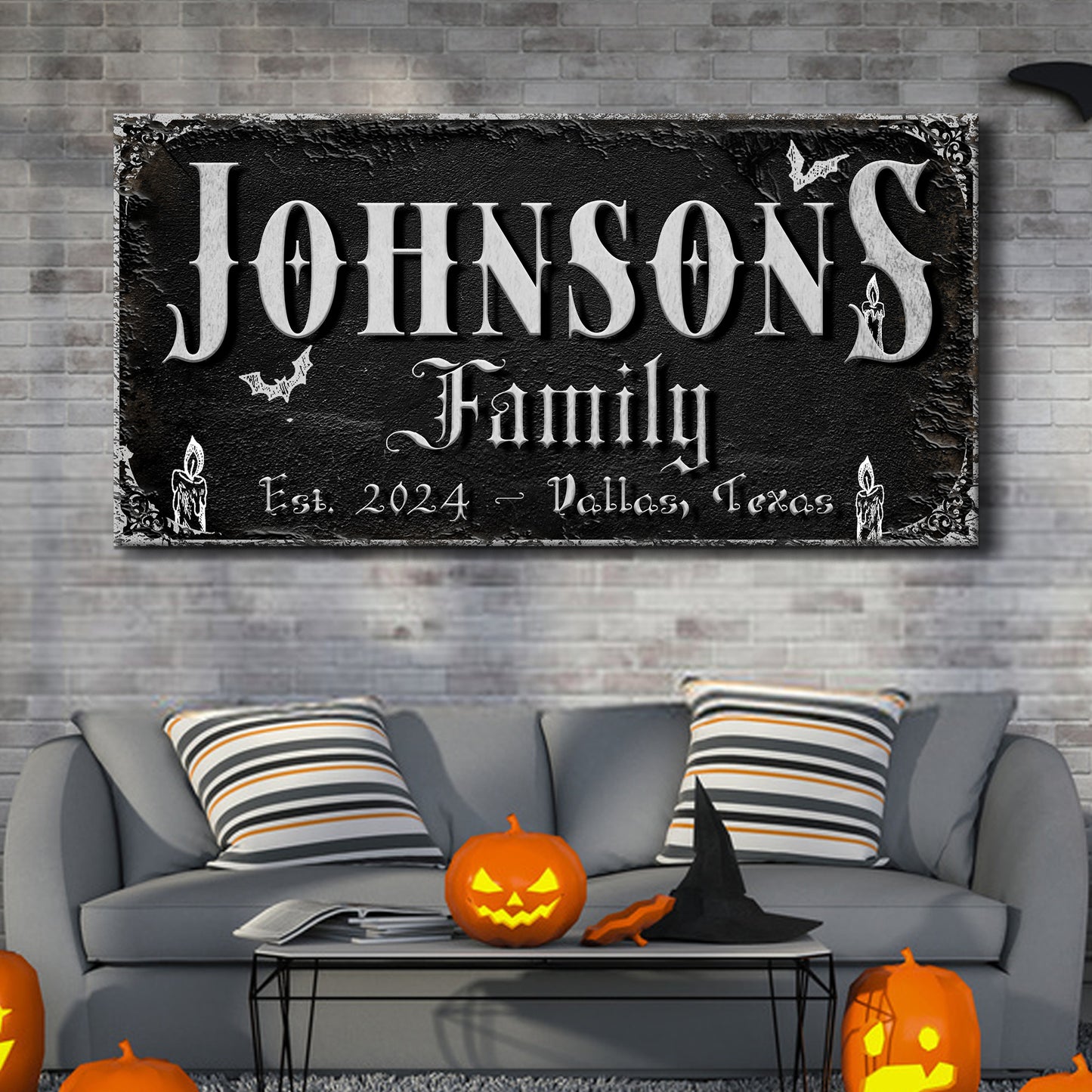 Personalized Gothic Sign V Style 1 - Image by Tailored Canvases