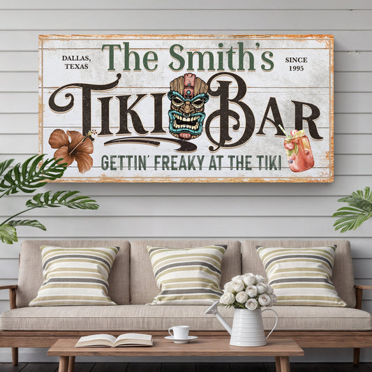 Personalized Tiki Bar Sign - Image by Tailored Canvases