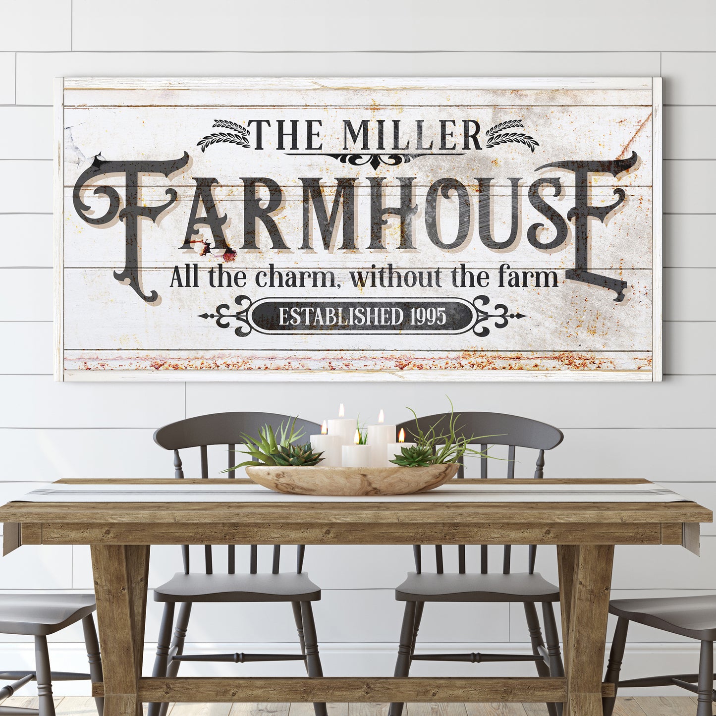 Personalized Farmhouse Sign II Style 1 - Image by Tailored Canvases