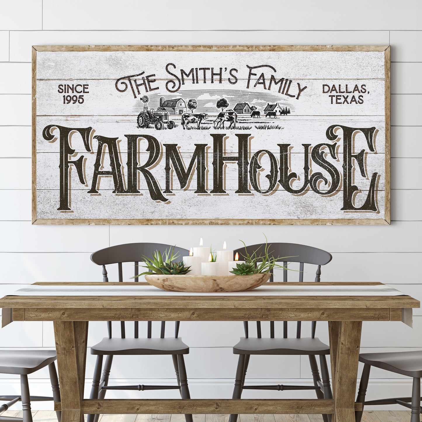 Personalized Farmhouse Sign V Style 1 - Image by Tailored Canvases