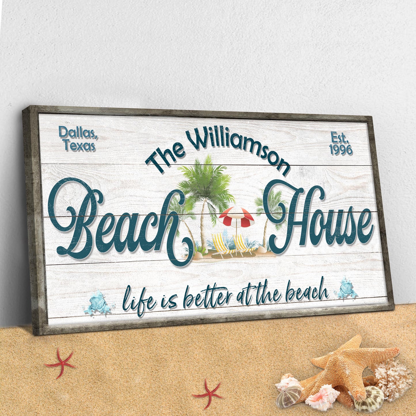 Personalized Beach House Sign III