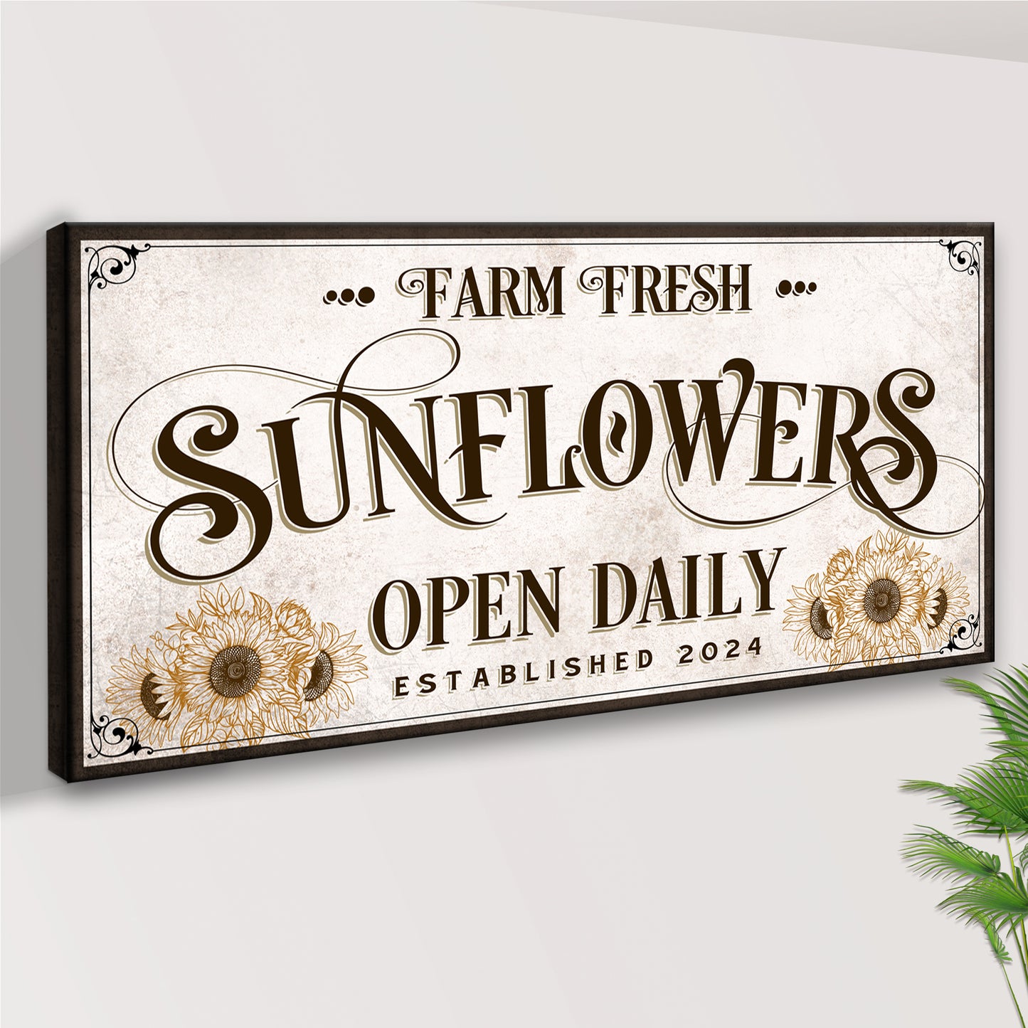 Personalized Fresh Sunflowers Sign II Style 2 - Image by Tailored Canvases