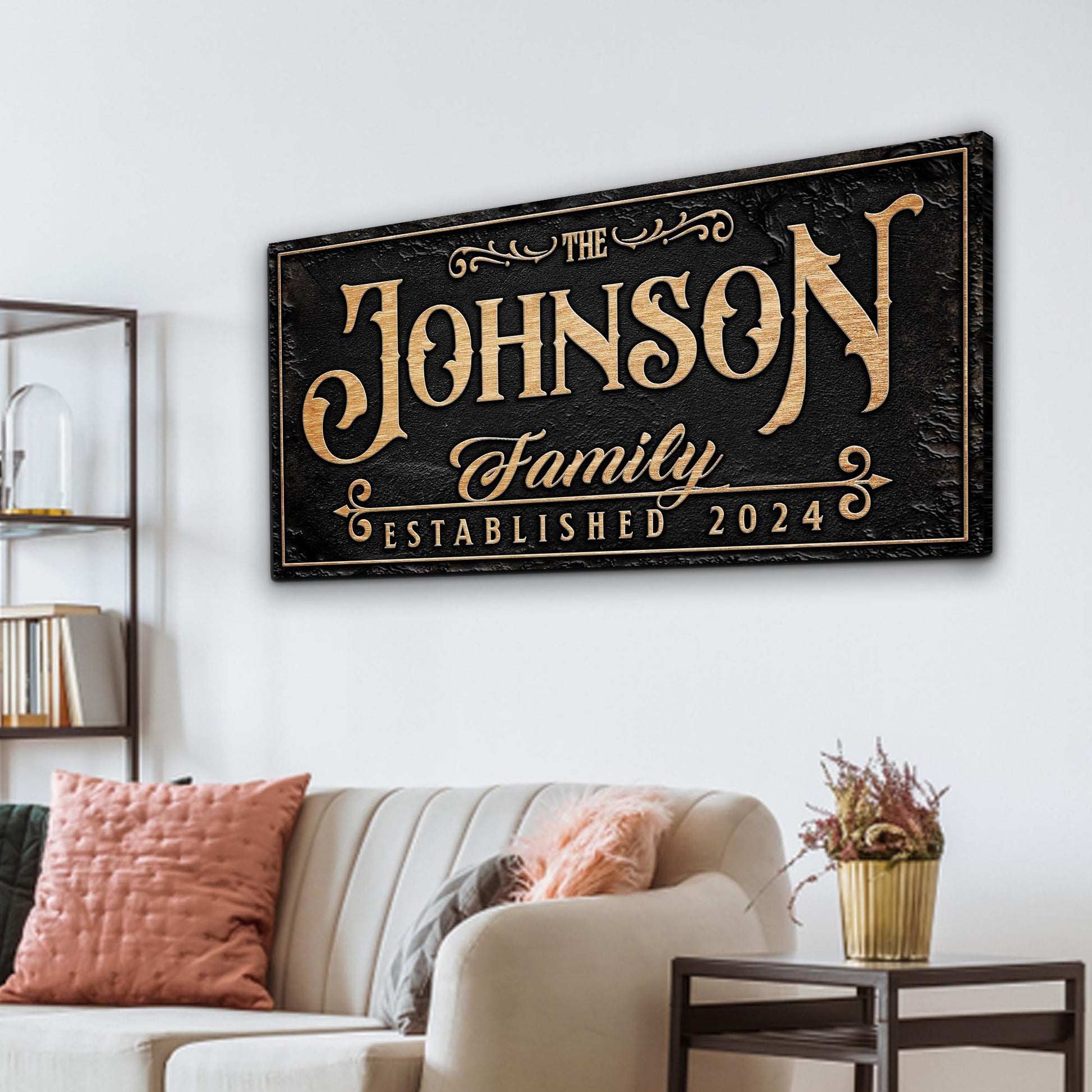 Personalized Family Sign X Style 2 - Image by Tailored Canvases