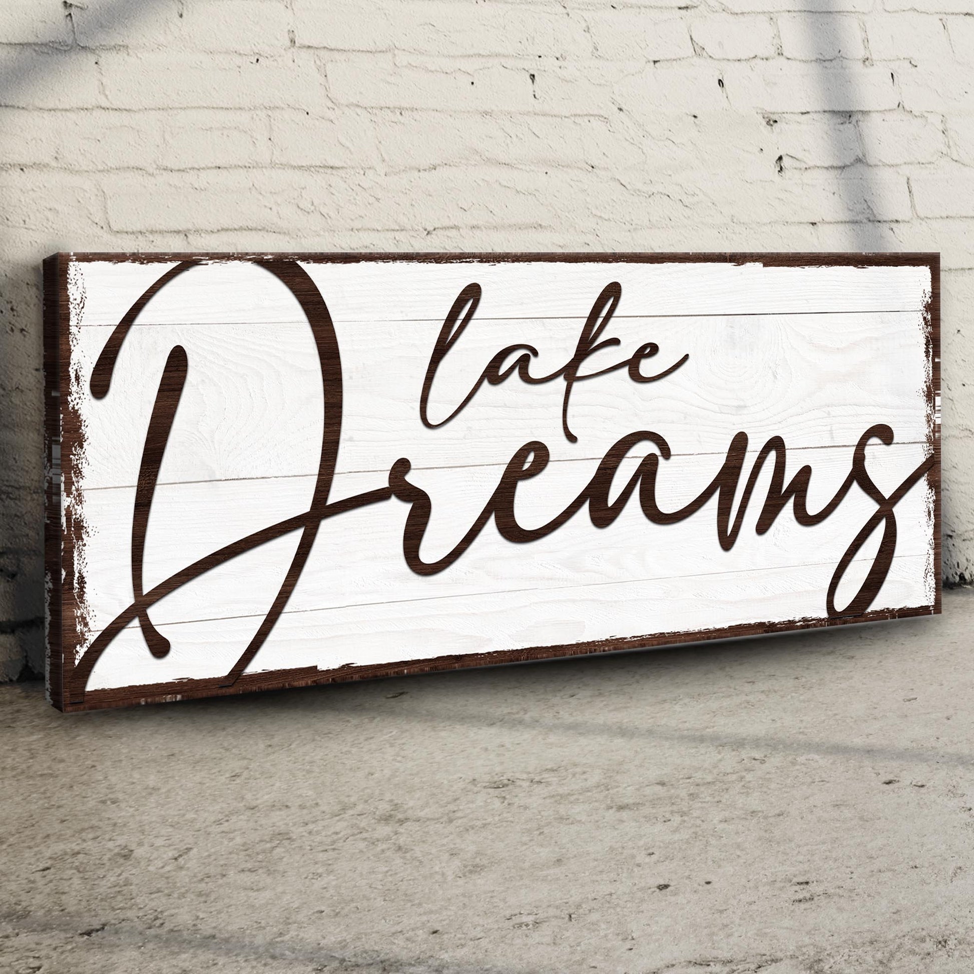 Lake Dreams Sign Style 1 - Image by Tailored Canvases