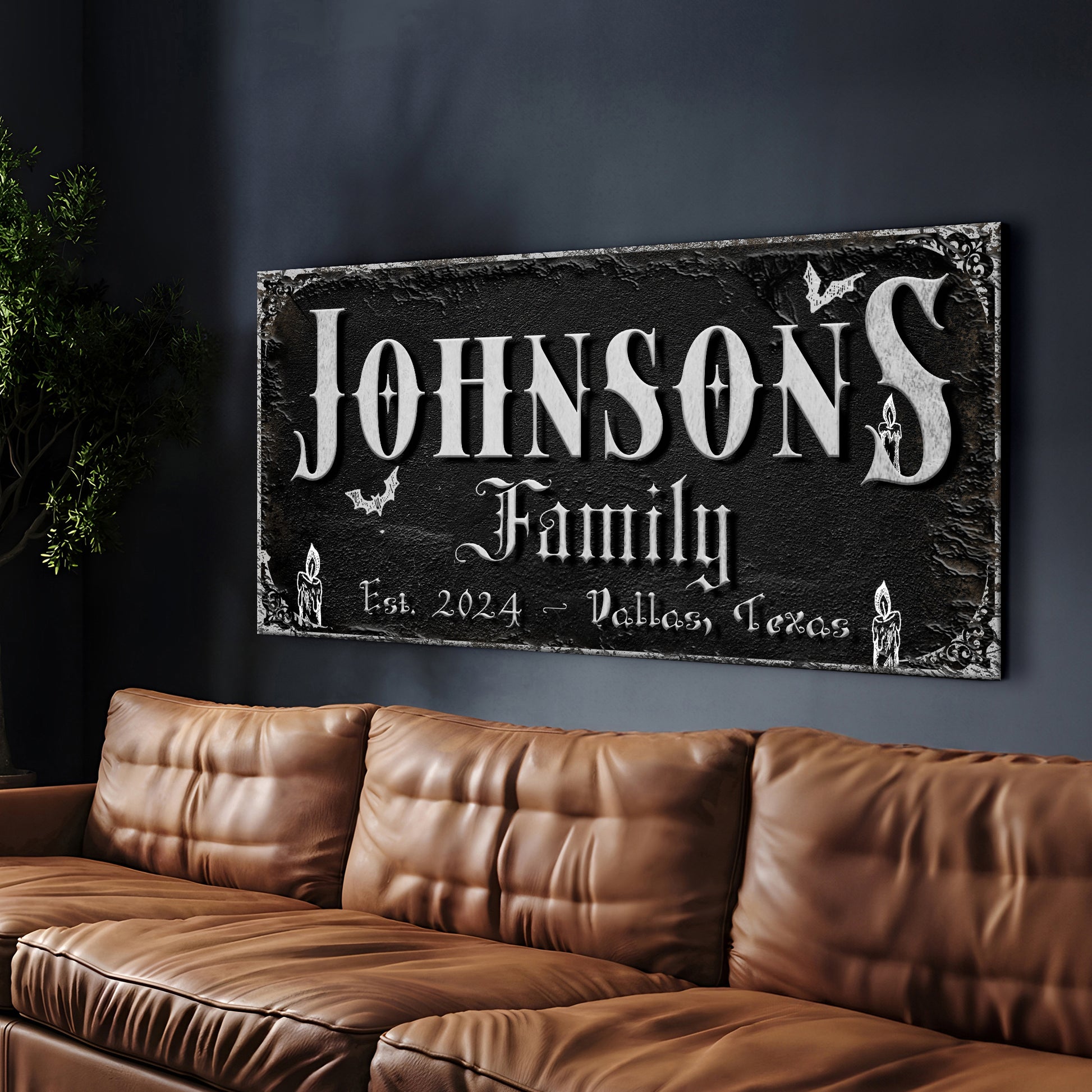 Personalized Gothic Sign V Style 2 - Image by Tailored Canvases